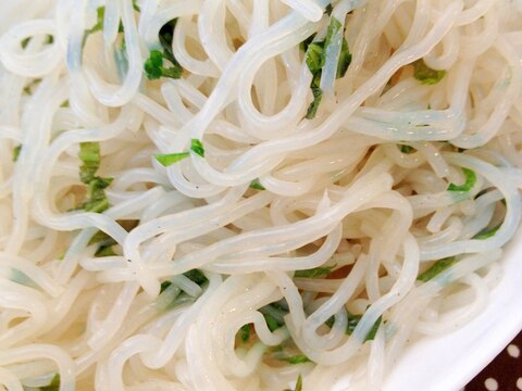 ヘルシーレシピ＊しそ＆糸こんにゃくのパスタ風♪